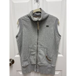 Vintage Nike Gray‎ Sherpa Lined Vest - Medium
